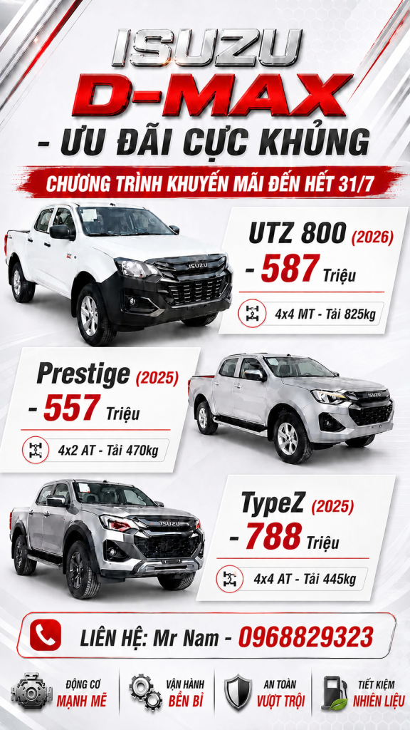 Giá Xe Tải Isuzu D-Max